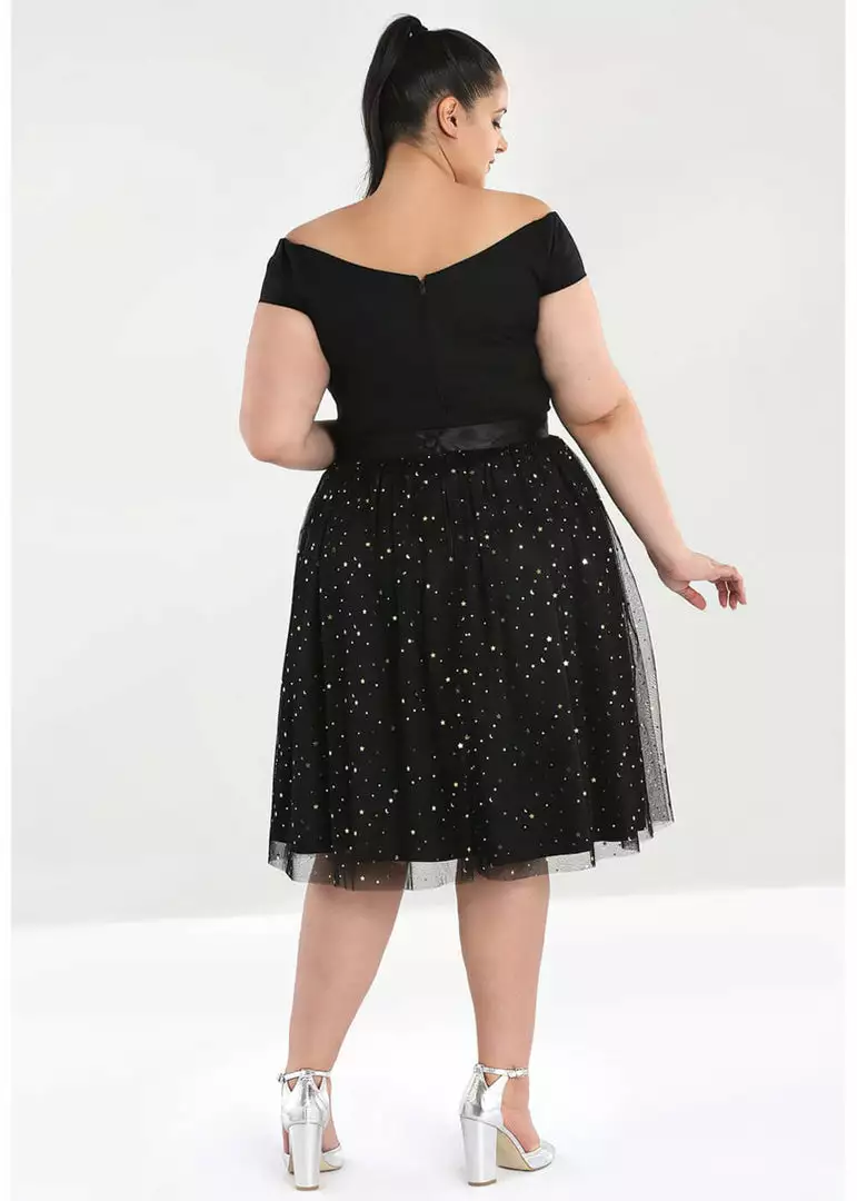 Hell Bunny Infinity Stars 50's Tulle Party Skirt Black 7 Hell Bunny Infinity Stars 50's Tulle Party Skirt Black