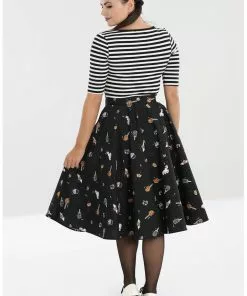 Hell Bunny Trick Or Treat 50's Swing Skirt Black 10 Hell Bunny Trick Or Treat 50's Swing Skirt Black