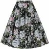 Hell Bunny Alba Swing Skirt Black New In