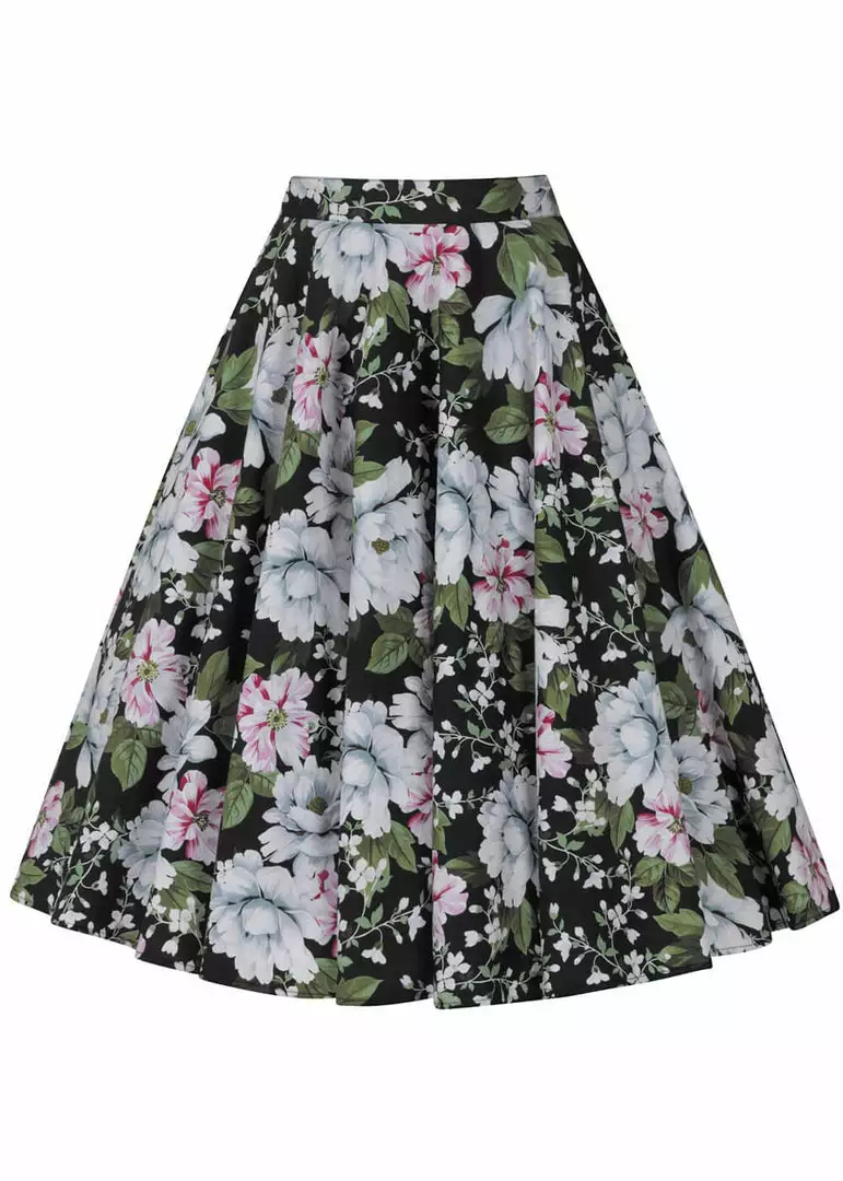 Hell Bunny Alba Swing Skirt Black New In 3 Hell Bunny Alba Swing Skirt Black New In