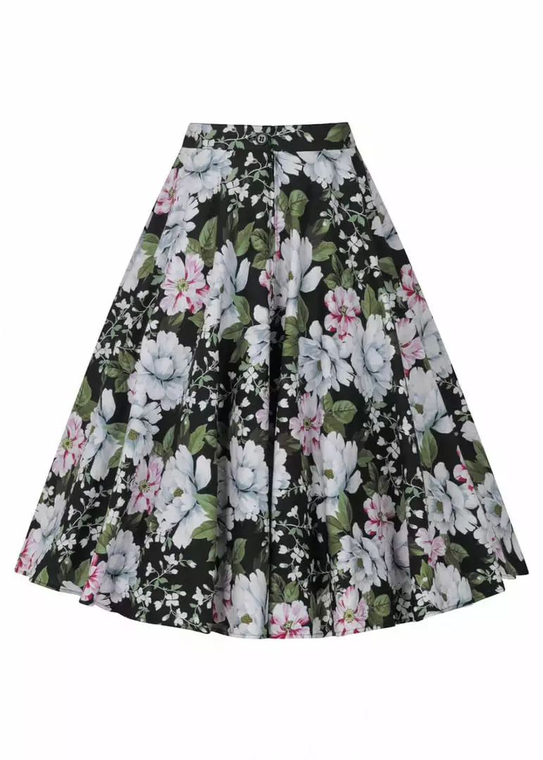 Hell Bunny Alba Swing Skirt Black New In 8 Hell Bunny Alba Swing Skirt Black New In