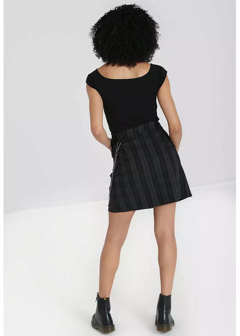 Hell Bunny Storm 80's Short Skirt Grey New In 5 Hell Bunny Storm 80's Short Skirt Grey New In