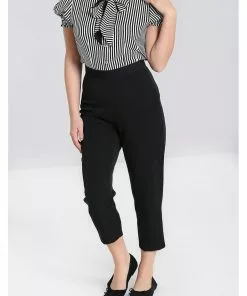 New In Hell Bunny Carlie 50's Cigarette Trousers Black