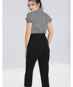 New In Hell Bunny Carlie 50's Cigarette Trousers Black
