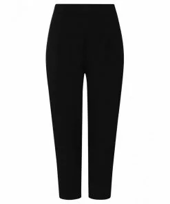 New In Hell Bunny Carlie 50's Cigarette Trousers Black