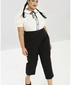 New In Hell Bunny Carlie 50's Cigarette Trousers Black