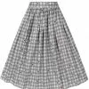 Hell Bunny Hopper Gingham 50's Swing Skirt Grey New In 2 Hell Bunny Hopper Gingham 50's Swing Skirt Grey New In