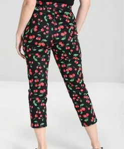 Hell Bunny Sweetie Cherry Cigarette 50's Trousers Black 12 Hell Bunny Sweetie Cherry Cigarette 50's Trousers Black