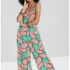 New In Hell Bunny Melonie 70's Jumpsuit Orange Colour 2 New In Hell Bunny Melonie 70's Jumpsuit Orange Colour
