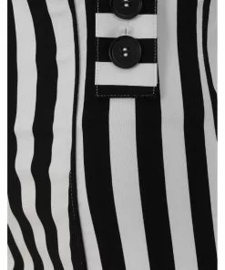 Hell Bunny Otho 40's Pinafore Pencil Skirt Black White New In