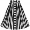 Hell Bunny Juno 50's Swing Skirt Black White New In