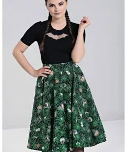 Hell Bunny Hex Spiderweb 50's Swing Skirt Black 12 Hell Bunny Hex Spiderweb 50's Swing Skirt Black