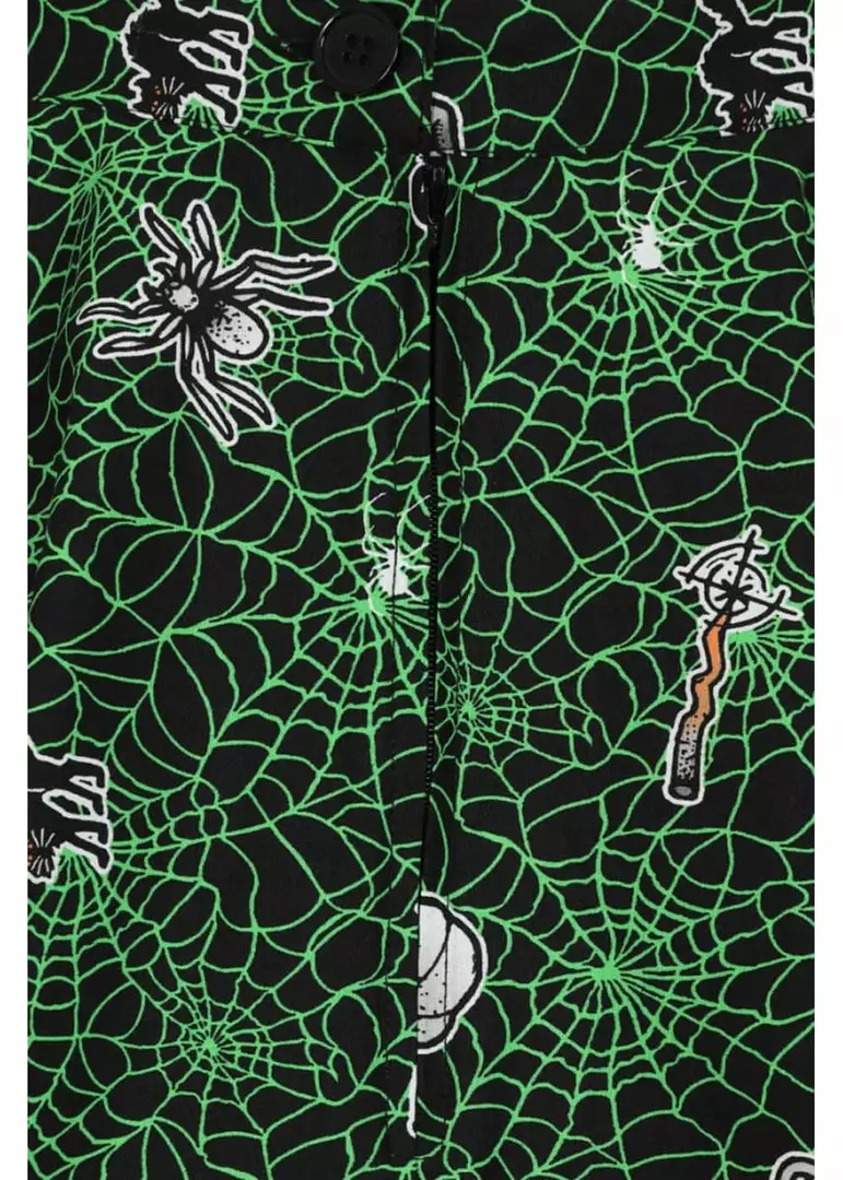Hell Bunny Hex Spiderweb 50's Swing Skirt Black 10 Hell Bunny Hex Spiderweb 50's Swing Skirt Black