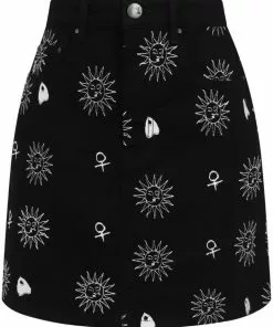 Hell Bunny Oculus Ouija Mini 60's Skirt Black