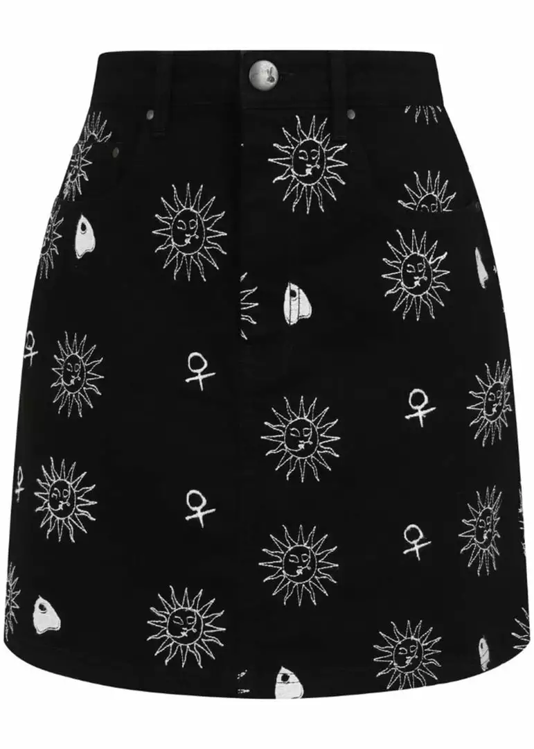 Hell Bunny Oculus Ouija Mini 60's Skirt Black 3 Hell Bunny Oculus Ouija Mini 60's Skirt Black
