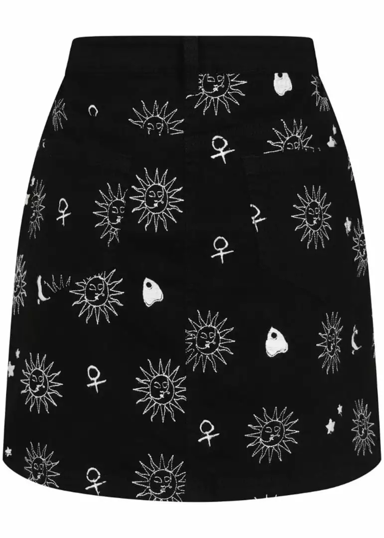Hell Bunny Oculus Ouija Mini 60's Skirt Black 8 Hell Bunny Oculus Ouija Mini 60's Skirt Black
