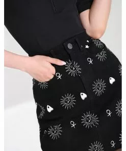 Hell Bunny Oculus Ouija Mini 60's Skirt Black