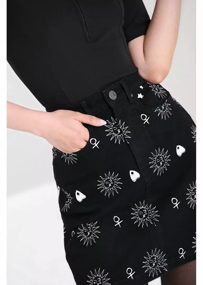 Hell Bunny Oculus Ouija Mini 60's Skirt Black 4 Hell Bunny Oculus Ouija Mini 60's Skirt Black