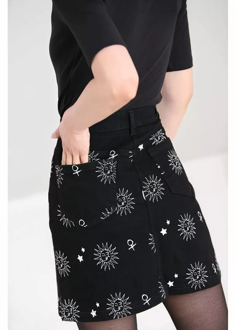 Hell Bunny Oculus Ouija Mini 60's Skirt Black 6 Hell Bunny Oculus Ouija Mini 60's Skirt Black