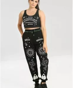 Hell Bunny Ouija Joggers Black New In