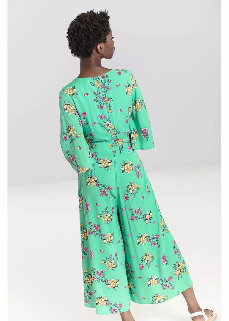 New In Hell Bunny Adelina 70's Jumpsuit Mint Green 11 New In Hell Bunny Adelina 70's Jumpsuit Mint Green