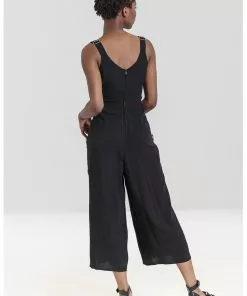 Hell Bunny Tabitha 80's Jumpsuit Black 18 Hell Bunny Tabitha 80's Jumpsuit Black