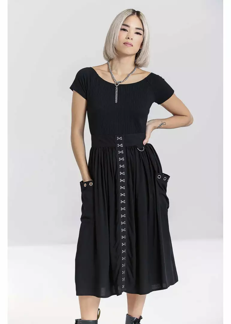 Hell Bunny Tabitha 80's Skirt Black 6 Hell Bunny Tabitha 80's Skirt Black