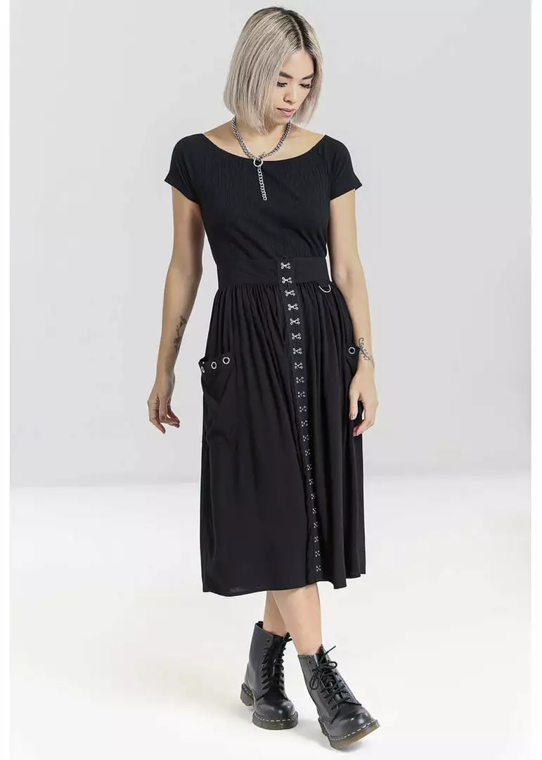 Hell Bunny Tabitha 80's Skirt Black 4 Hell Bunny Tabitha 80's Skirt Black