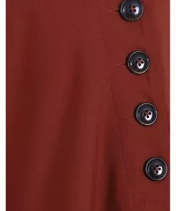 Hell Bunny Ravenwood 40's Swing Skirt Brown New In 12 Hell Bunny Ravenwood 40's Swing Skirt Brown New In