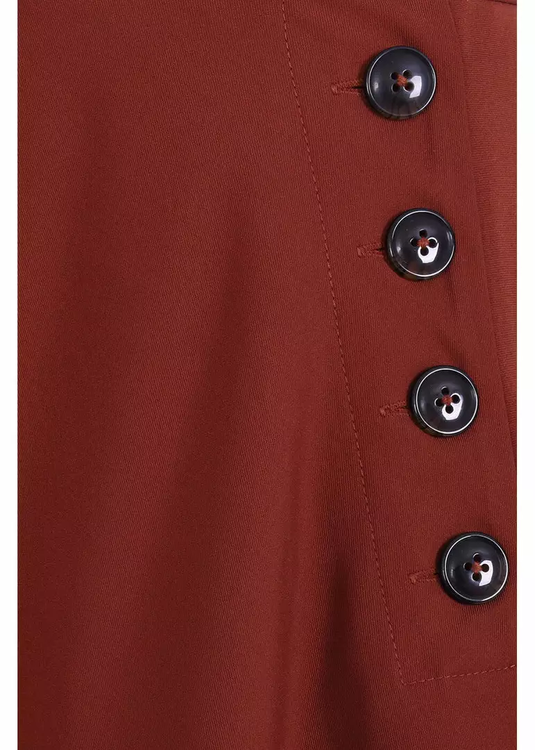 Hell Bunny Ravenwood 40's Swing Skirt Brown New In 7 Hell Bunny Ravenwood 40's Swing Skirt Brown New In