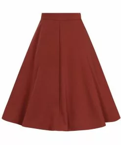 Hell Bunny Ravenwood 40's Swing Skirt Brown New In 13 Hell Bunny Ravenwood 40's Swing Skirt Brown New In