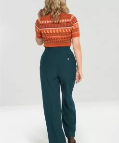 Hell Bunny Ginger 40's Swing Trosuers Petrol Blue New In 11 Hell Bunny Ginger 40's Swing Trosuers Petrol Blue New In