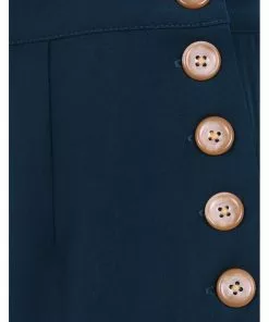 Hell Bunny Ginger 40's Swing Trosuers Petrol Blue New In 10 Hell Bunny Ginger 40's Swing Trosuers Petrol Blue New In