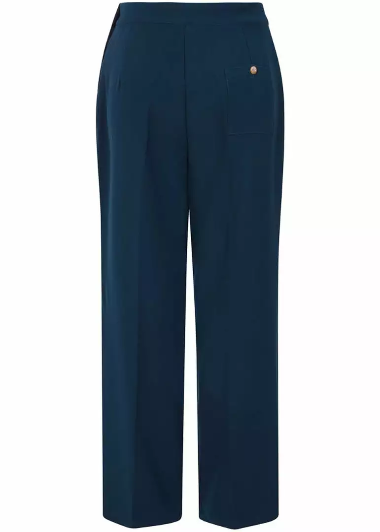 Hell Bunny Ginger 40's Swing Trosuers Petrol Blue New In 8 Hell Bunny Ginger 40's Swing Trosuers Petrol Blue New In