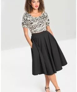 New In Hell Bunny Abi 50's Swing Skirt Black
