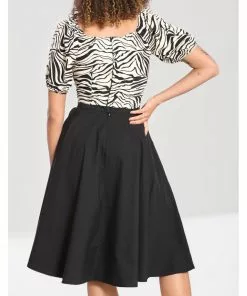 New In Hell Bunny Abi 50's Swing Skirt Black