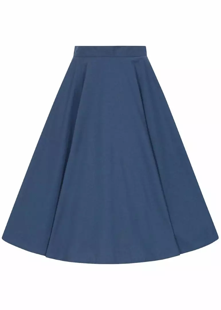 Hell Bunny Abi 50's Swing Skirt Navy 3 Hell Bunny Abi 50's Swing Skirt Navy