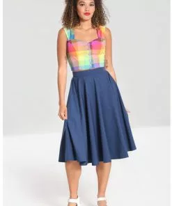Hell Bunny Abi 50's Swing Skirt Navy 11 Hell Bunny Abi 50's Swing Skirt Navy
