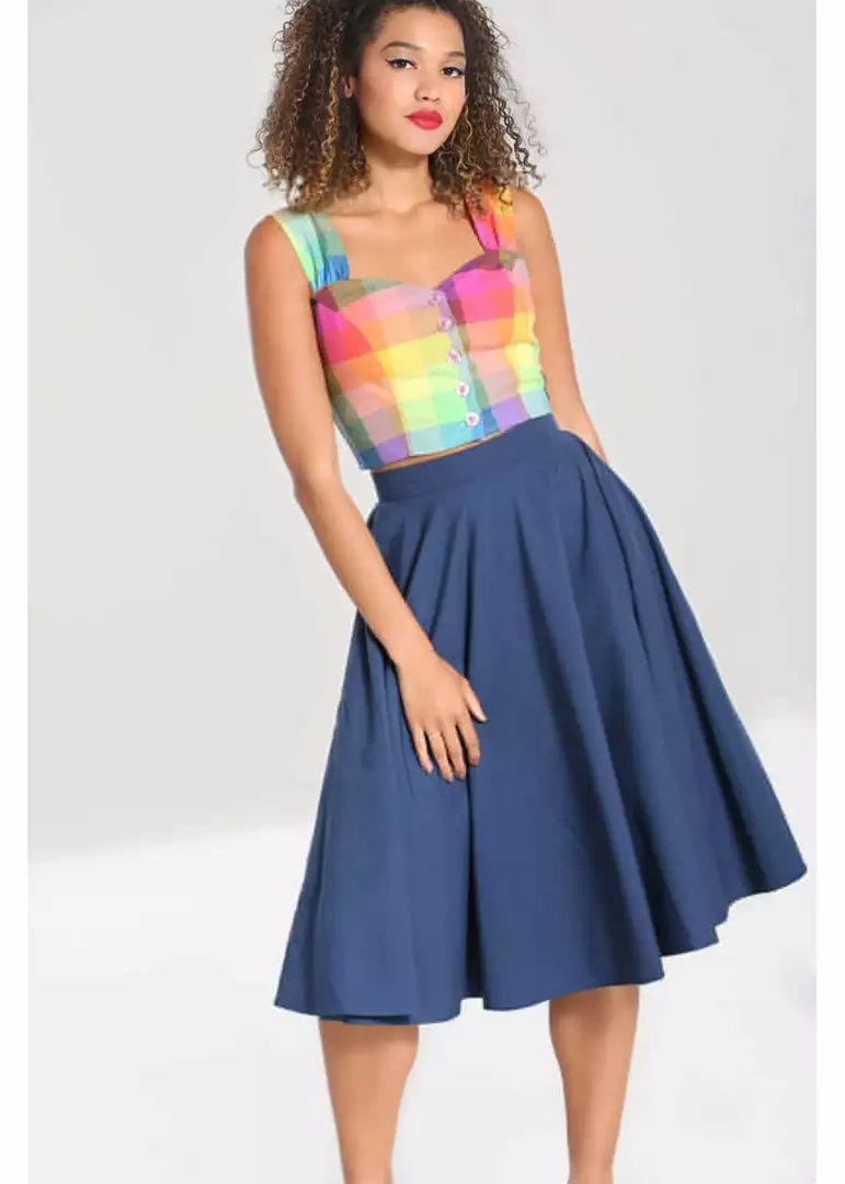 Hell Bunny Abi 50's Swing Skirt Navy 5 Hell Bunny Abi 50's Swing Skirt Navy