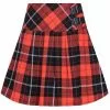 Hell Bunny Clementine Tartan 60's Mini Skirt Orange 2 Hell Bunny Clementine Tartan 60's Mini Skirt Orange