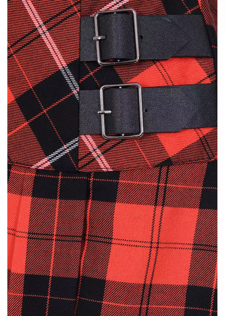 Hell Bunny Clementine Tartan 60's Mini Skirt Orange 6 Hell Bunny Clementine Tartan 60's Mini Skirt Orange