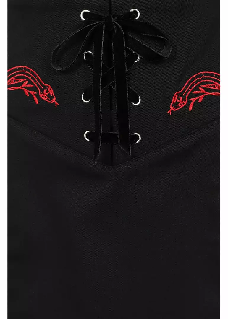 Hell Bunny Tallulah Snake 60's Mini Skirt Black 5 Hell Bunny Tallulah Snake 60's Mini Skirt Black