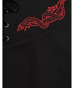 Hell Bunny Tallulah Snake 60's Mini Skirt Black 12 Hell Bunny Tallulah Snake 60's Mini Skirt Black