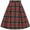 New In Hell Bunny Smith 50's Skater Skirt Black Red