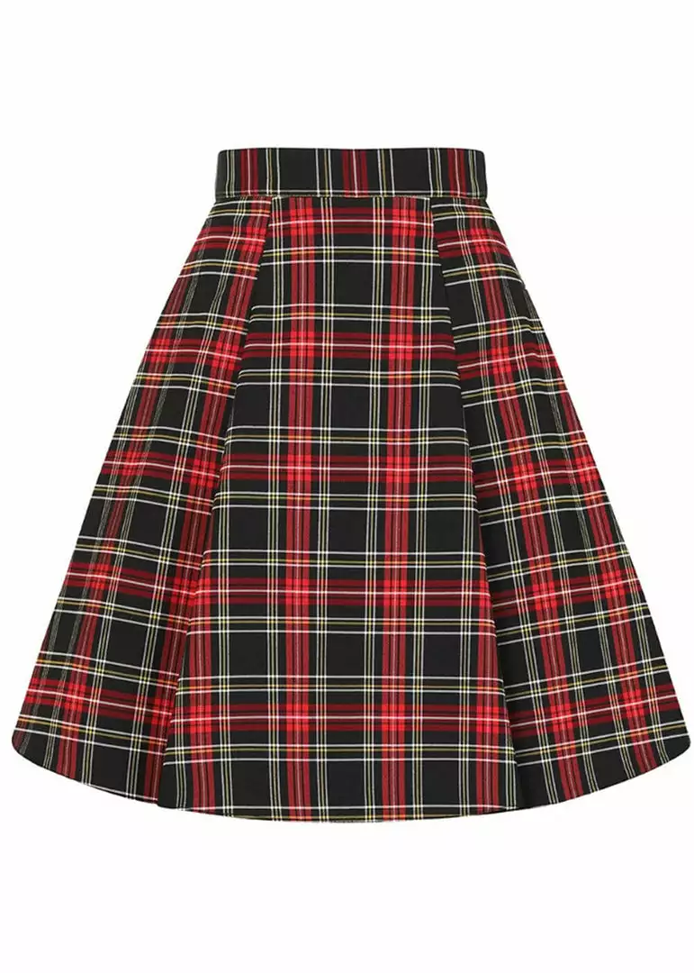 New In Hell Bunny Smith 50's Skater Skirt Black Red 3 New In Hell Bunny Smith 50's Skater Skirt Black Red