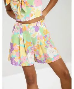 Hell Bunny Florette 60's Shorts In Multi
