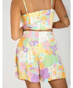 Hell Bunny Florette 60's Shorts In Multi