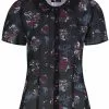 Hell Bunny Poseidon 60's Blouse Black