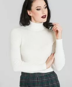 Hell Bunny Spiros 60's Jumper Ivory New In