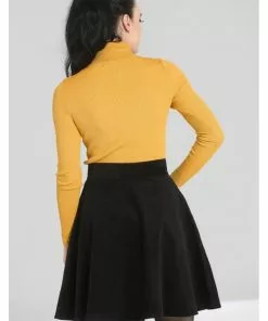 Hell Bunny Spiros 60's Jumper Mustard New In